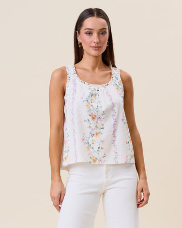 Floral sleeveless blouse
