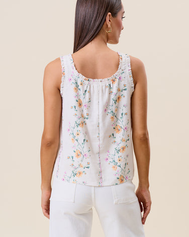 Floral sleeveless blouse