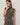Mock neck striped button top