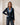 DENIM MIXED STRETCH KNIT BLAZER JACKET