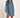 Front Braid Detailed Mini Denim Dress 6Pcs