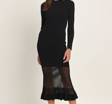 Semi-sheer Maxi Sweater Dress