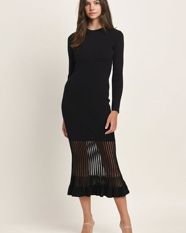 Semi-sheer Maxi Sweater Dress