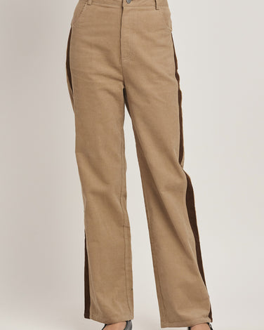 Thin Corduroy Side Stripe Pants