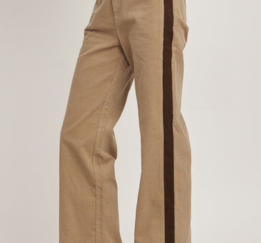 Thin Corduroy Side Stripe Pants