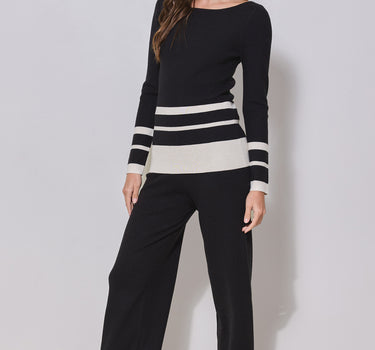 Colorblock Sweater Top &amp; Pants Set