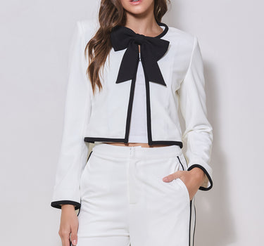 Bow Front Crop Jacket