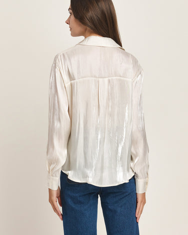 Twisted hem Satin Blouse 6Pcs