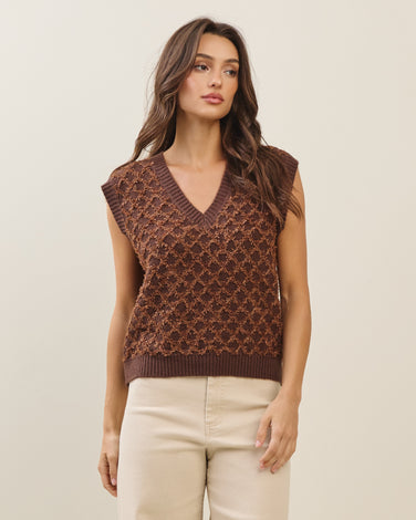 Novelty Textured Sweater Vest