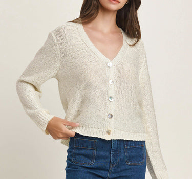 V-neck Sequin Cardigan