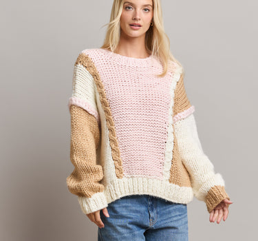 Colorblock Chunky Sweater