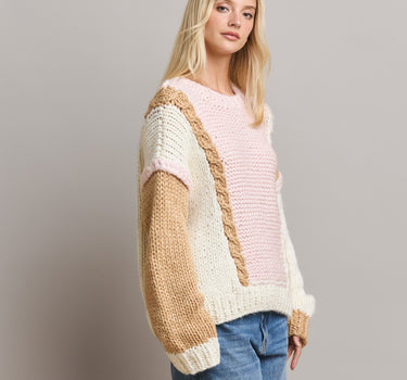 Colorblock Chunky Sweater