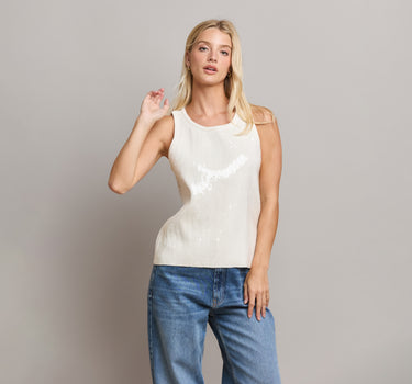 Sequin Sleeveless Top Pcs