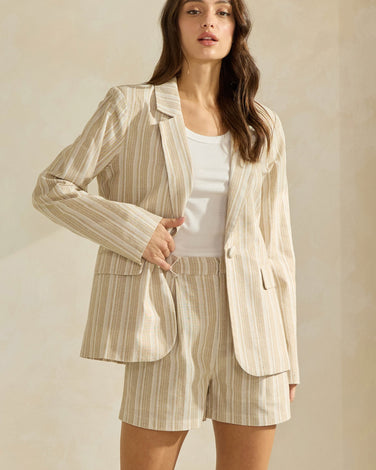 Striped Linen Blazer