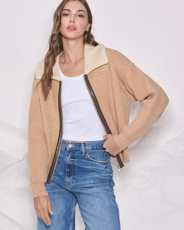Faux Collar Cardigan&nbsp;
