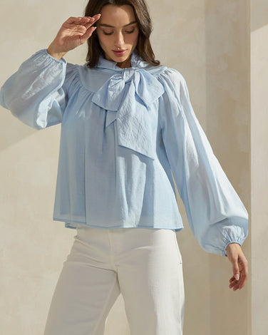 Bow-Tie Neck Blouse