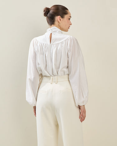Bow-Tie Neck Blouse