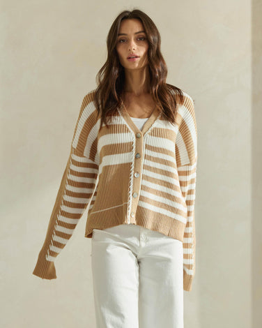 Color Block Stripe Cardigan